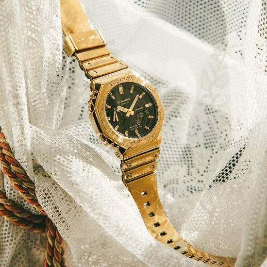 G-SHOCK Analog-Digital Men's Watch Casio GM-2100YMG-9AJF FINE METALLIC SERIES Gold Metal Bezel
