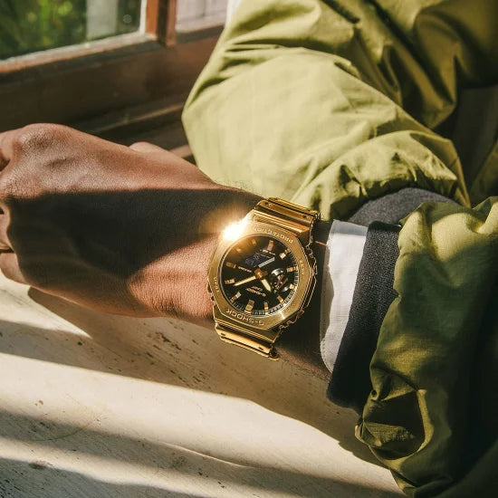 G-SHOCK Analog-Digital Men's Watch Casio GM-2100YMG-9AJF FINE METALLIC SERIES Gold Metal Bezel